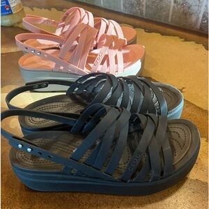 FIRM AT 45$ for 2 pair, bundled.Women’s sz 8 Litestride sandals by Croc